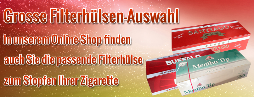 Filterhülsen günstig online kaufen / bestellen - Online Zigarettenshop für Tabakwaren